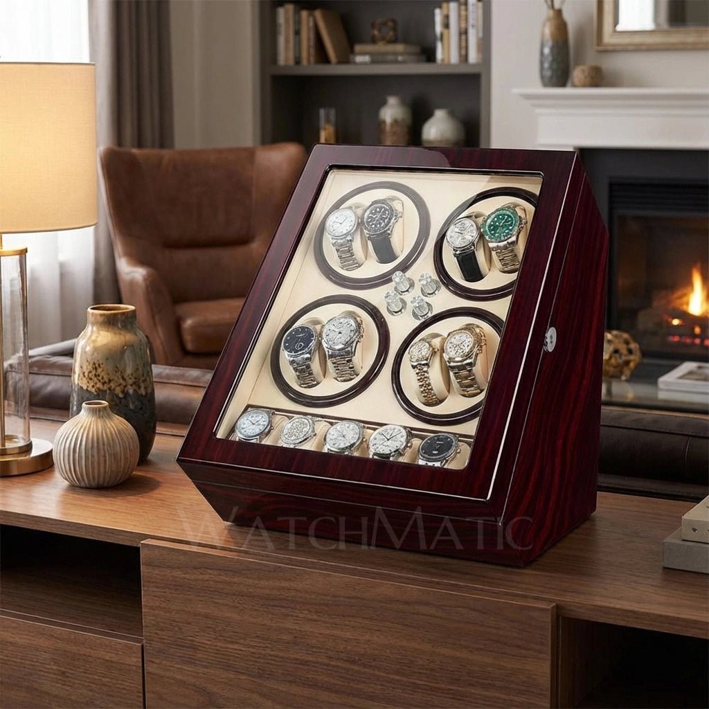 WATCHMATIC Kroner Automatic 8+5 Watch Winder White - WatchMatic