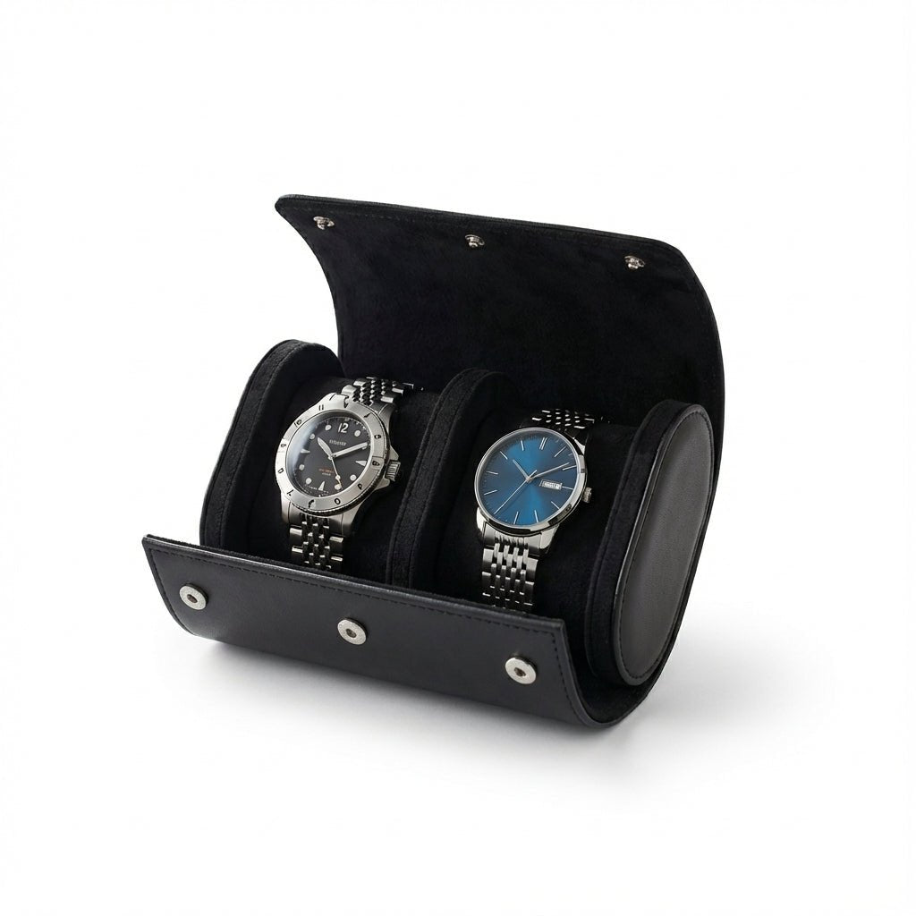 WATCHMATIC Nomad Leather Double Watch Roll 14:173WB12 - WatchMatic