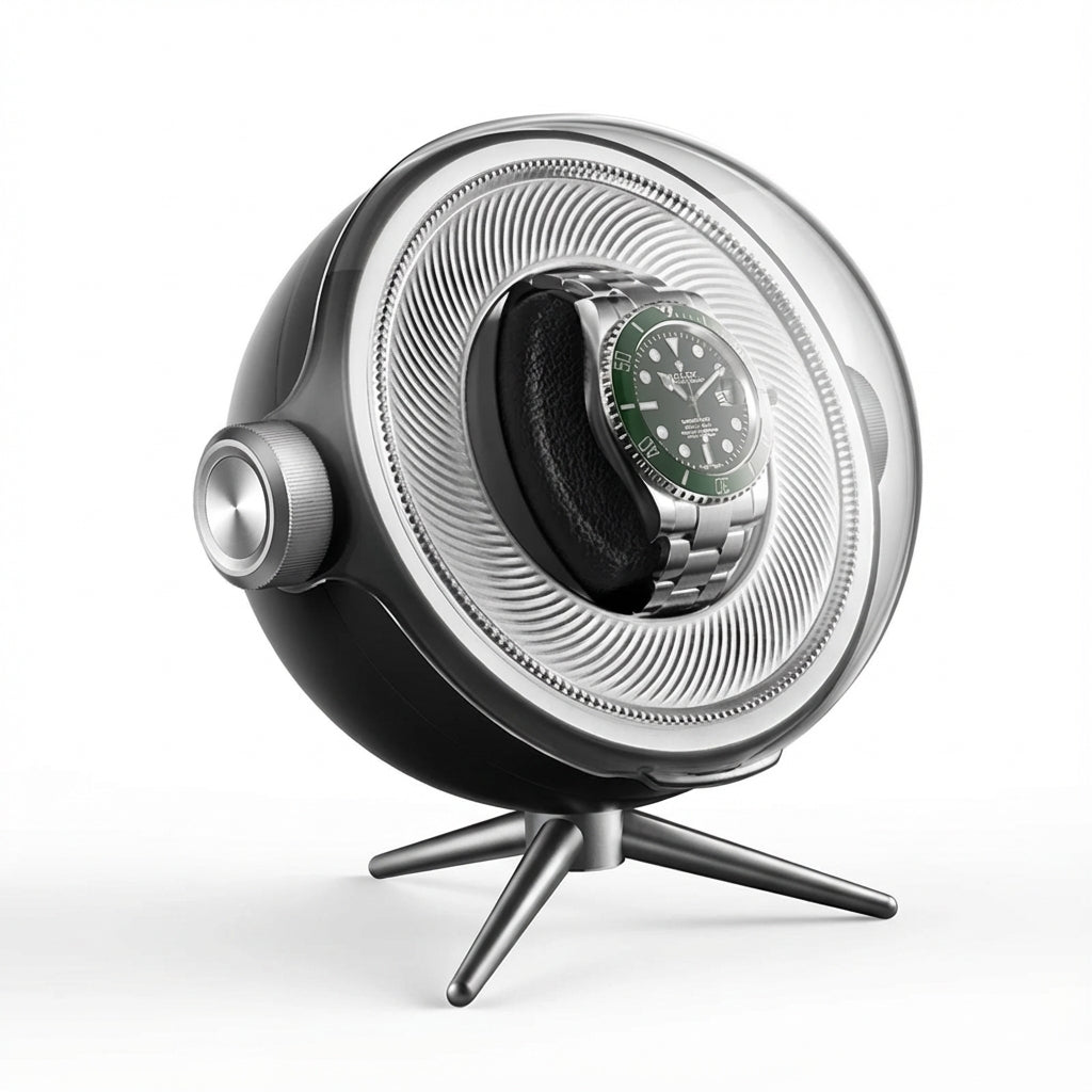 WATCHMATIC Zeno Luxury Single Watch Winder 14:1931 Bit-Black - WatchMatic