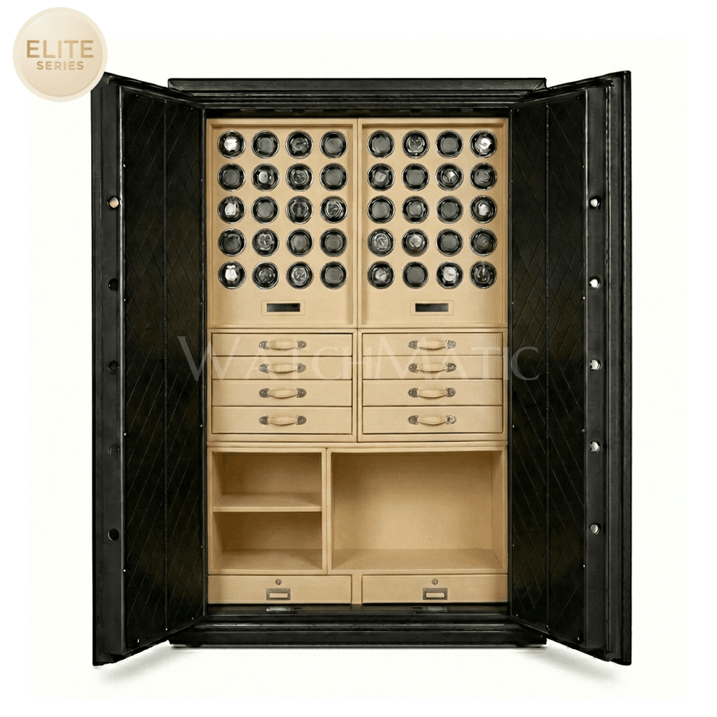 buy Sovereign™ Leather Vault – Dual Door Watch Safe Cabinet at WatchMatic with free shipping